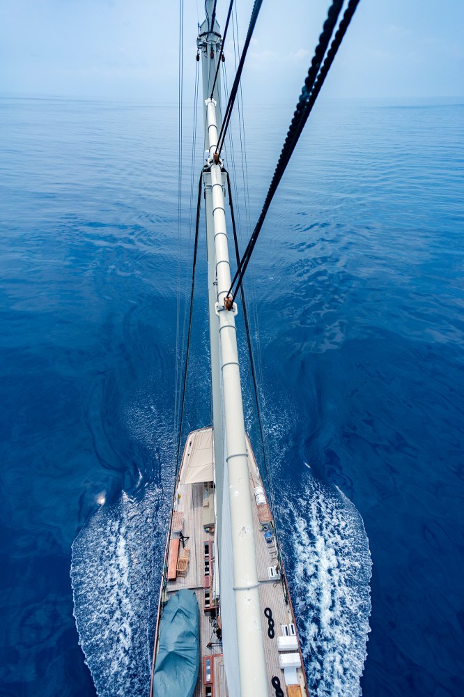 sailboat fro above view 