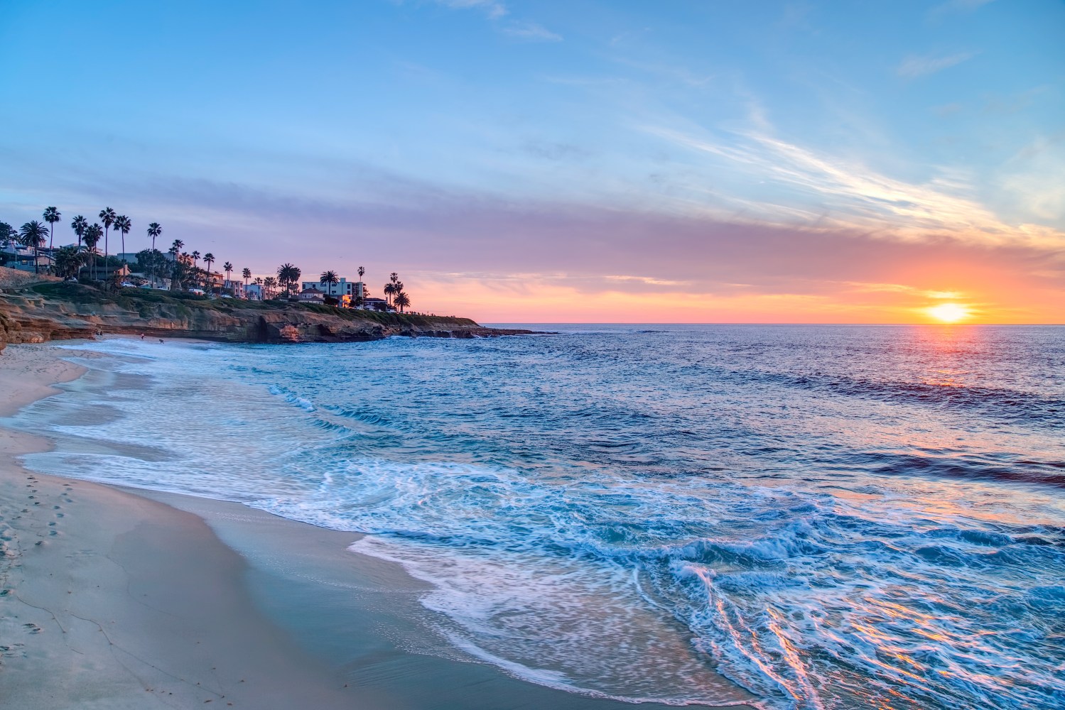 san diego beach sunset 