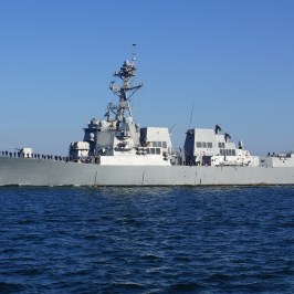 a large ship in a body of water