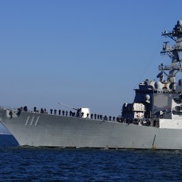 a large ship in a body of water