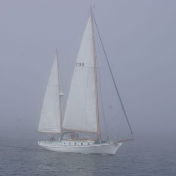 a small boat in a body of water