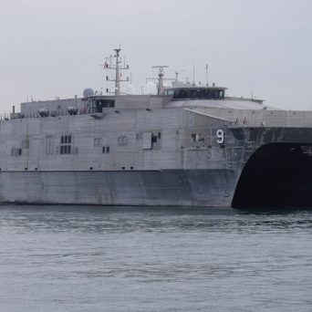 a large ship in a body of water