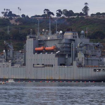 a large ship in a body of water