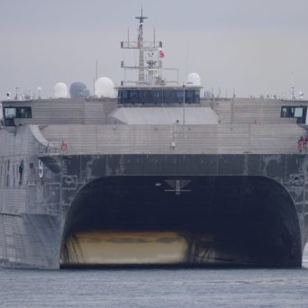 a large ship in a body of water