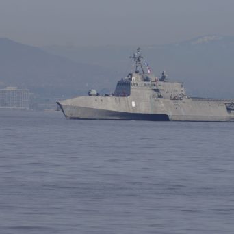 a large ship in a body of water