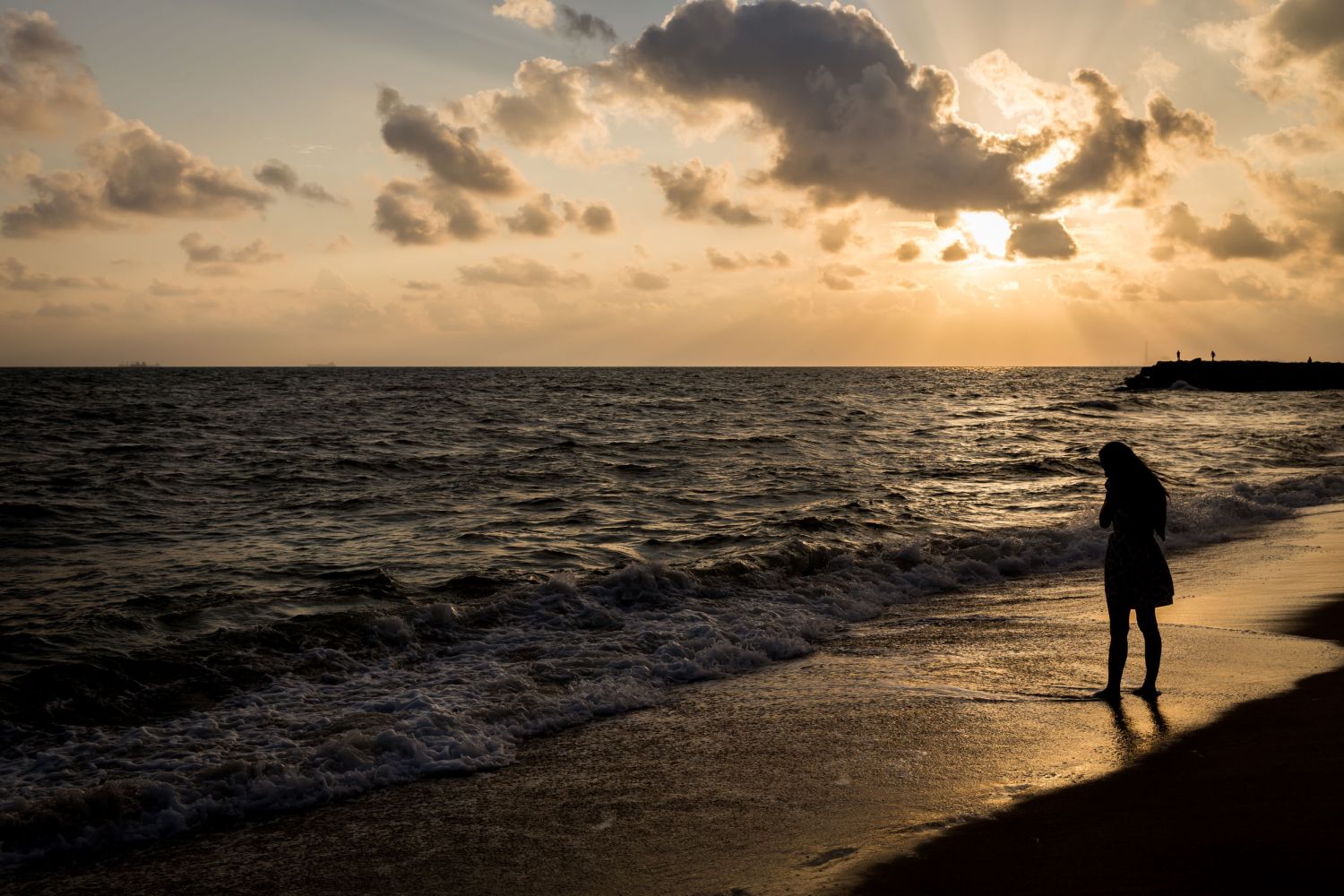 woman on the beach