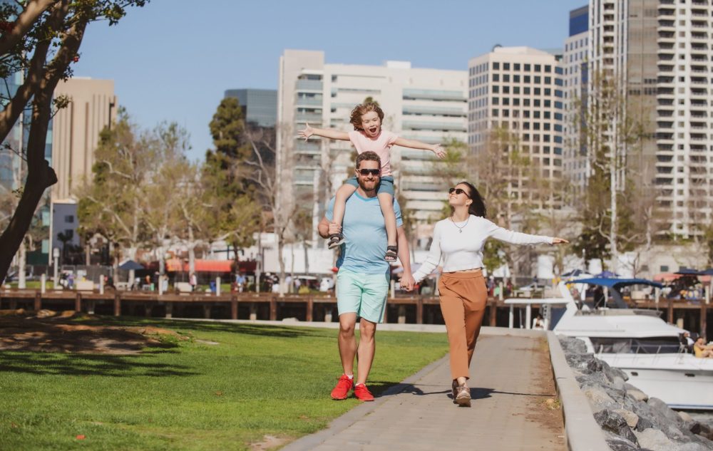 a person standing in front of a building