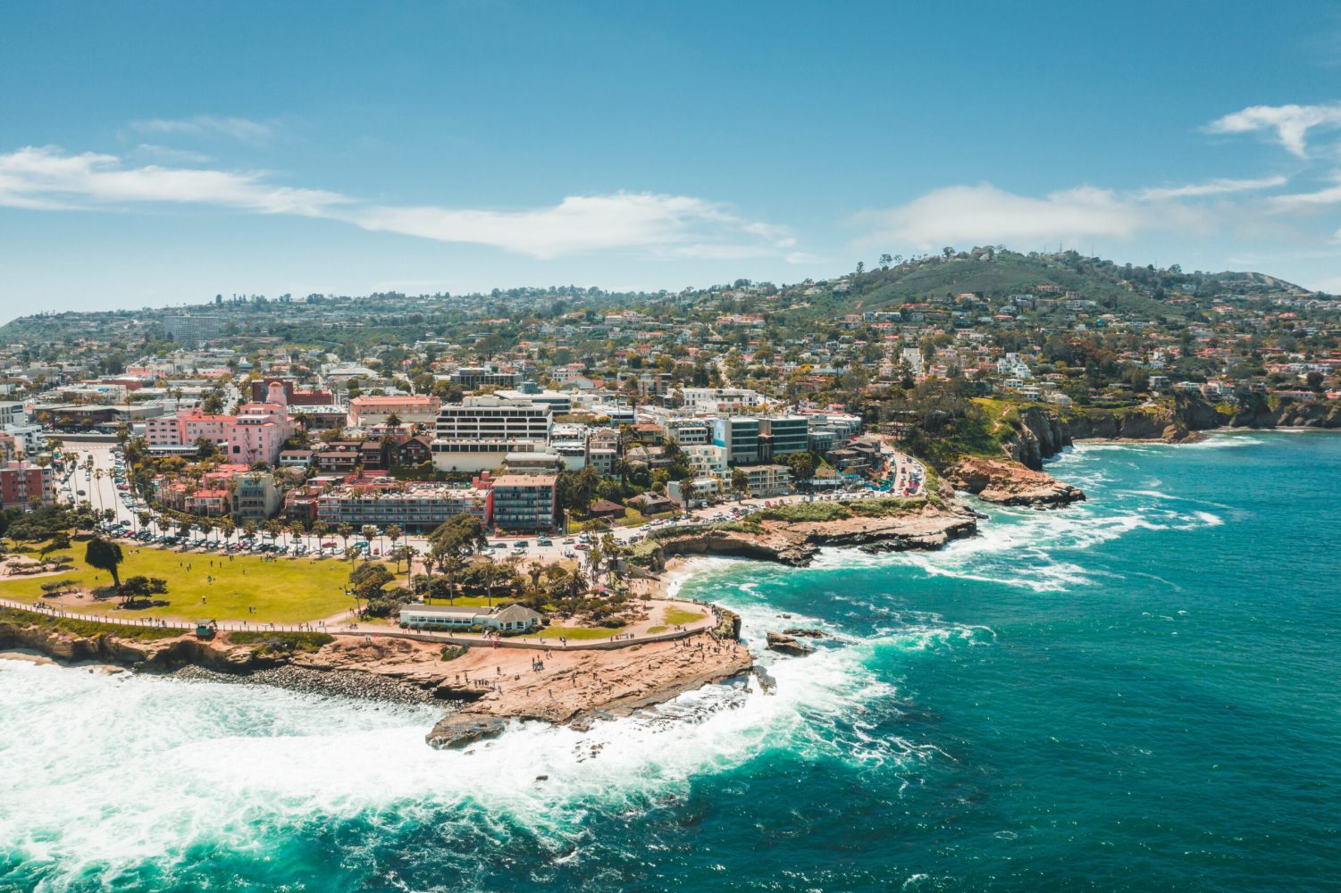 ariel view of la jolla san diego cove