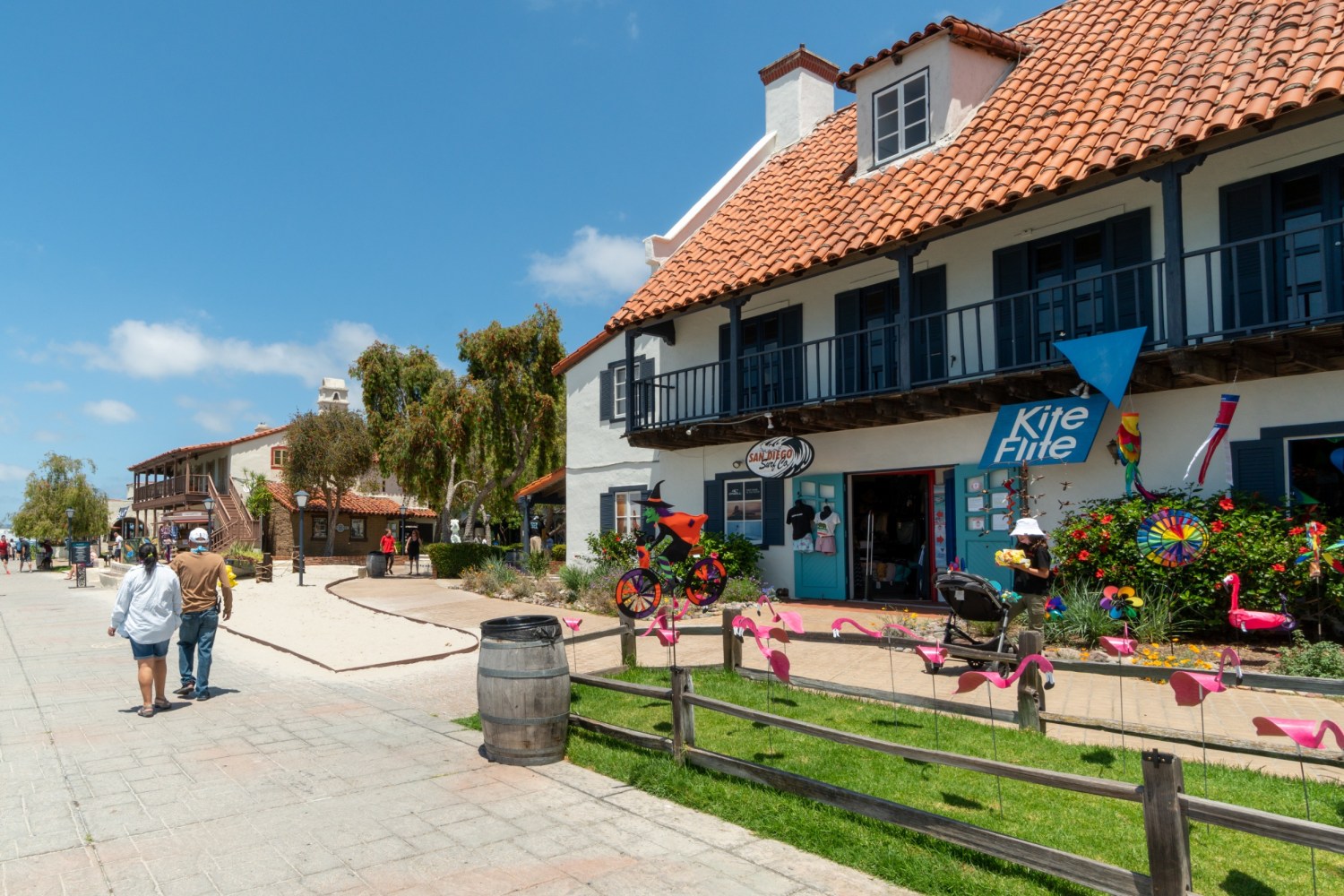 walking around a village