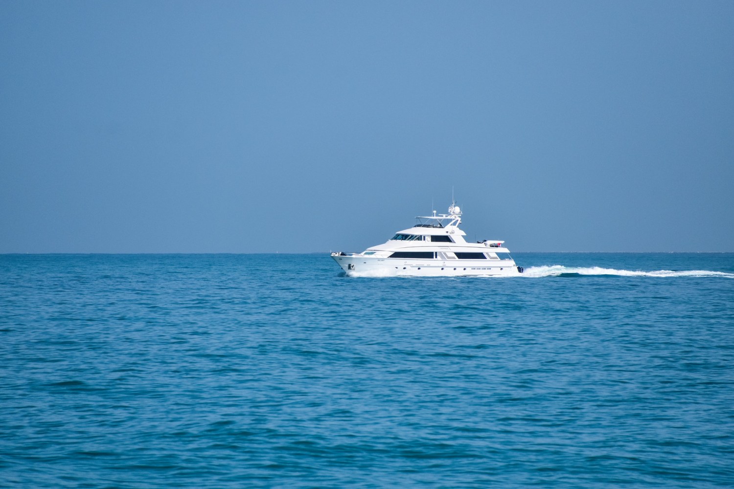 a small boat in a large body of water