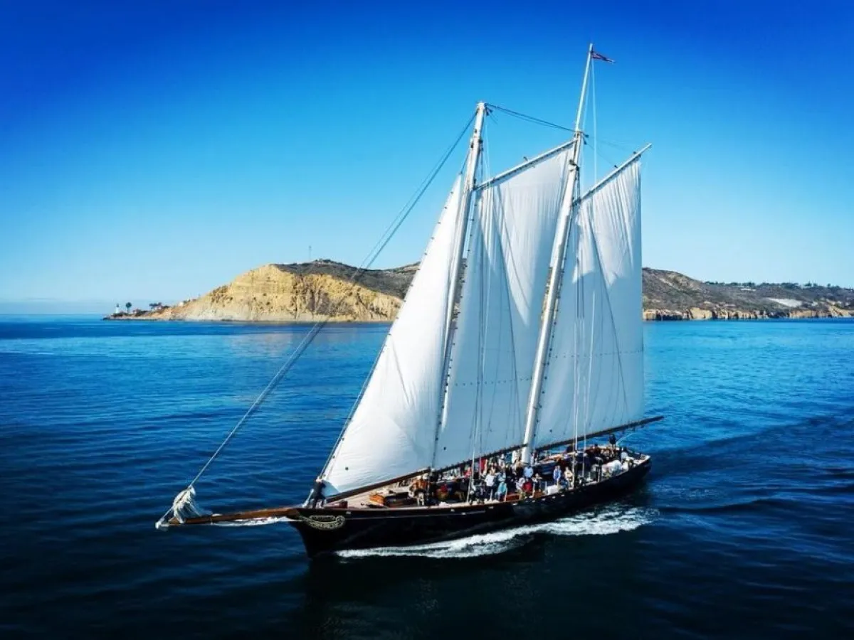 Yacht America and Point Loma