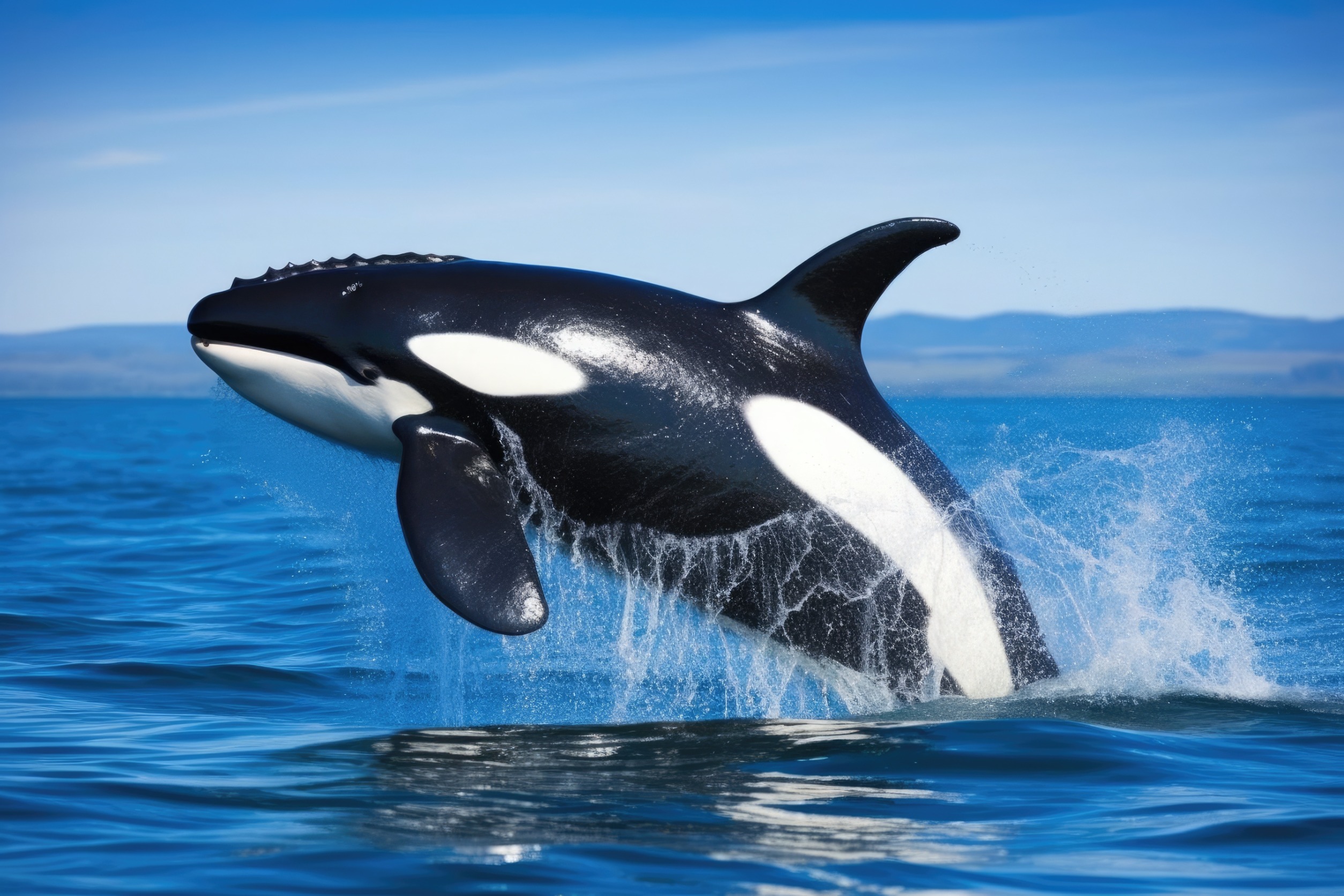 a dolphin jumping out of the water